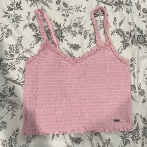 Hollister baby pink tank lightly worn